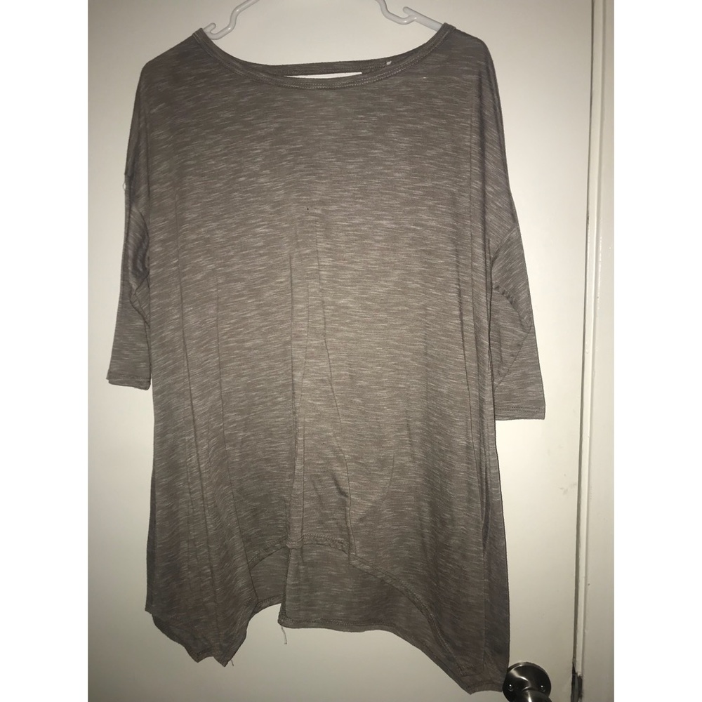 Gray half sleeve top